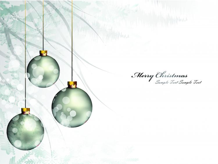 free vector Christmas background ball beautiful 01 vector